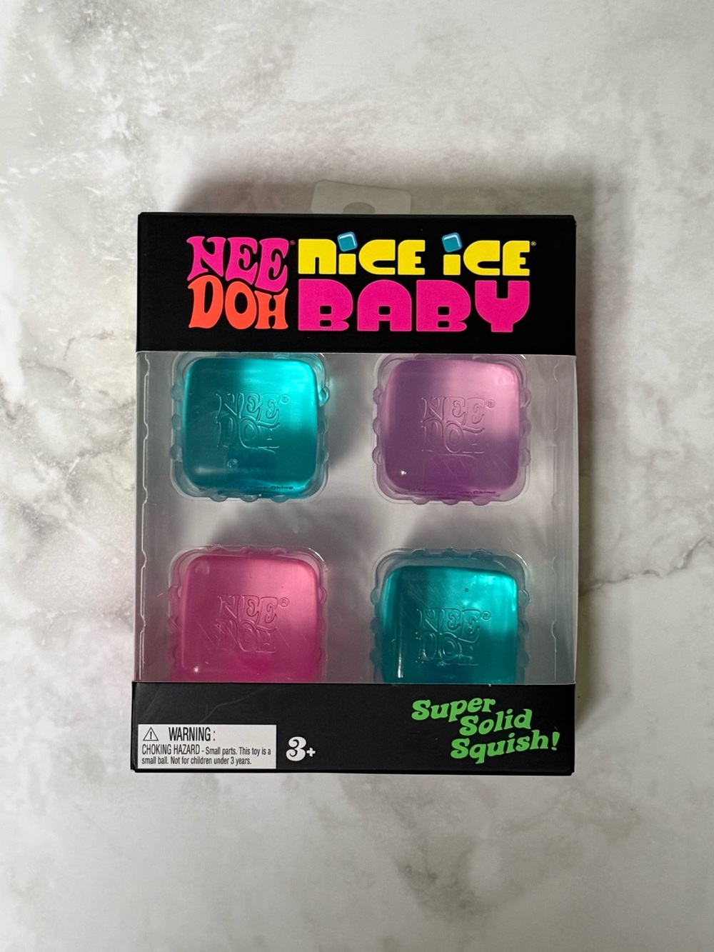 NeeDoh Nice Ice Baby Cubes Four Pack Squishy - multiple colors